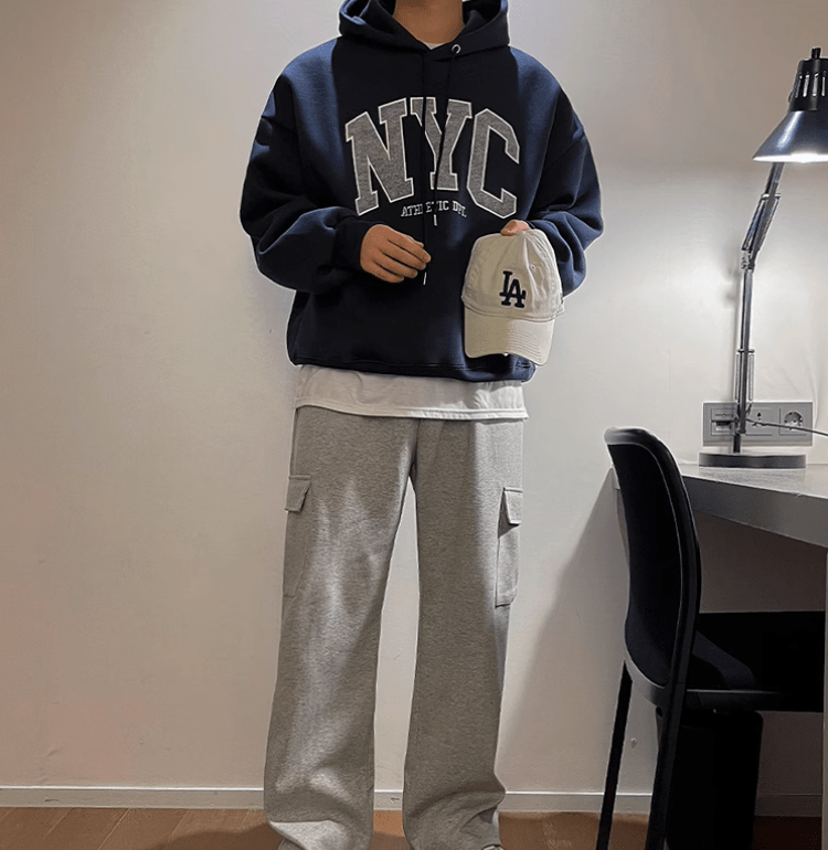 EMBROIDERED NYC PULLOVER HOODIE