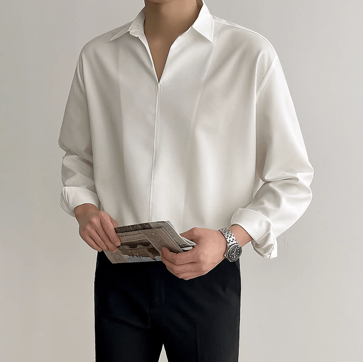 V-NECK COLLAR SHIRT