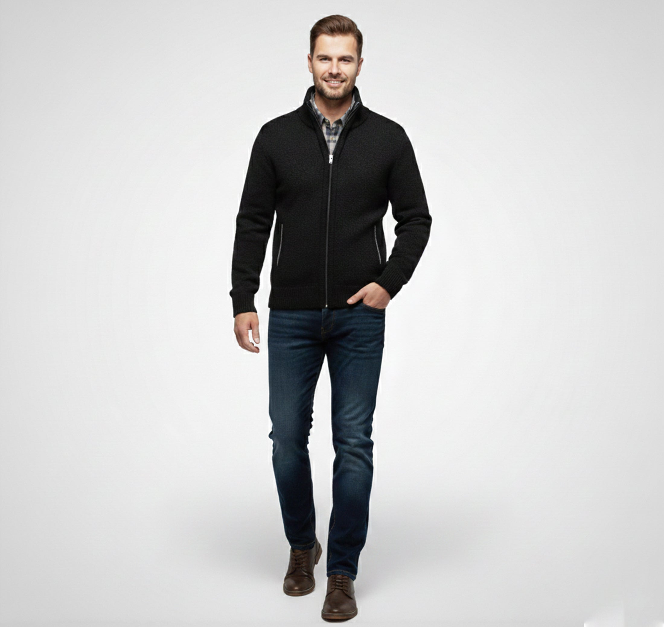 Rocal Outlet | Men's Knitted Cardigan – Warm Knitted Coat