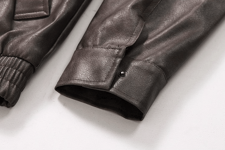 OLD BROWN RODEO LEATHER ZIP-UP JACKET
