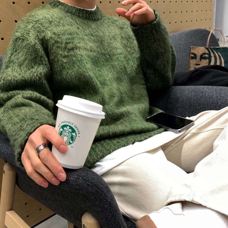 MOHAIR WOOLEN KNITTED SWEATER