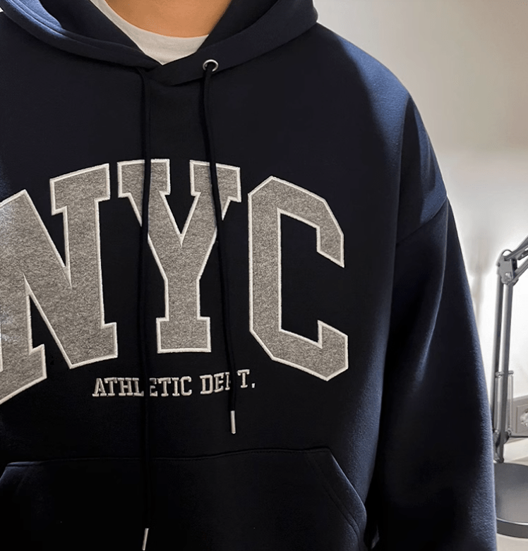 EMBROIDERED NYC PULLOVER HOODIE