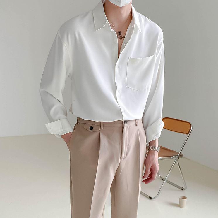 ESSENTIALS BUTTON-UP COLLAR SHIRT