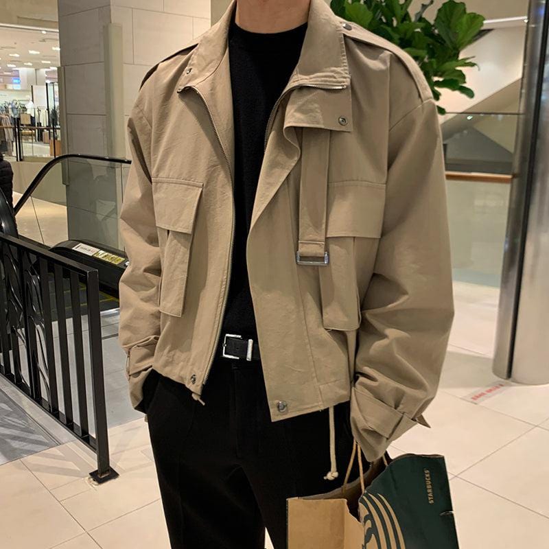 TWO LAYER COLLAR WRIST BELT JACKET
