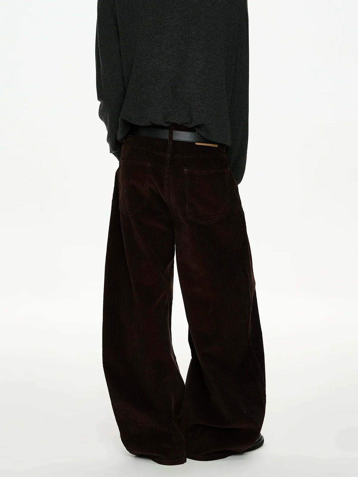 RT No. 50017 BROWN CORDUROY STRAIGHT PANTS