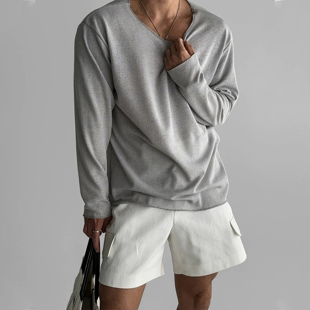 KNIT ROUND NECK PULLOVER LONG SLEEVE
