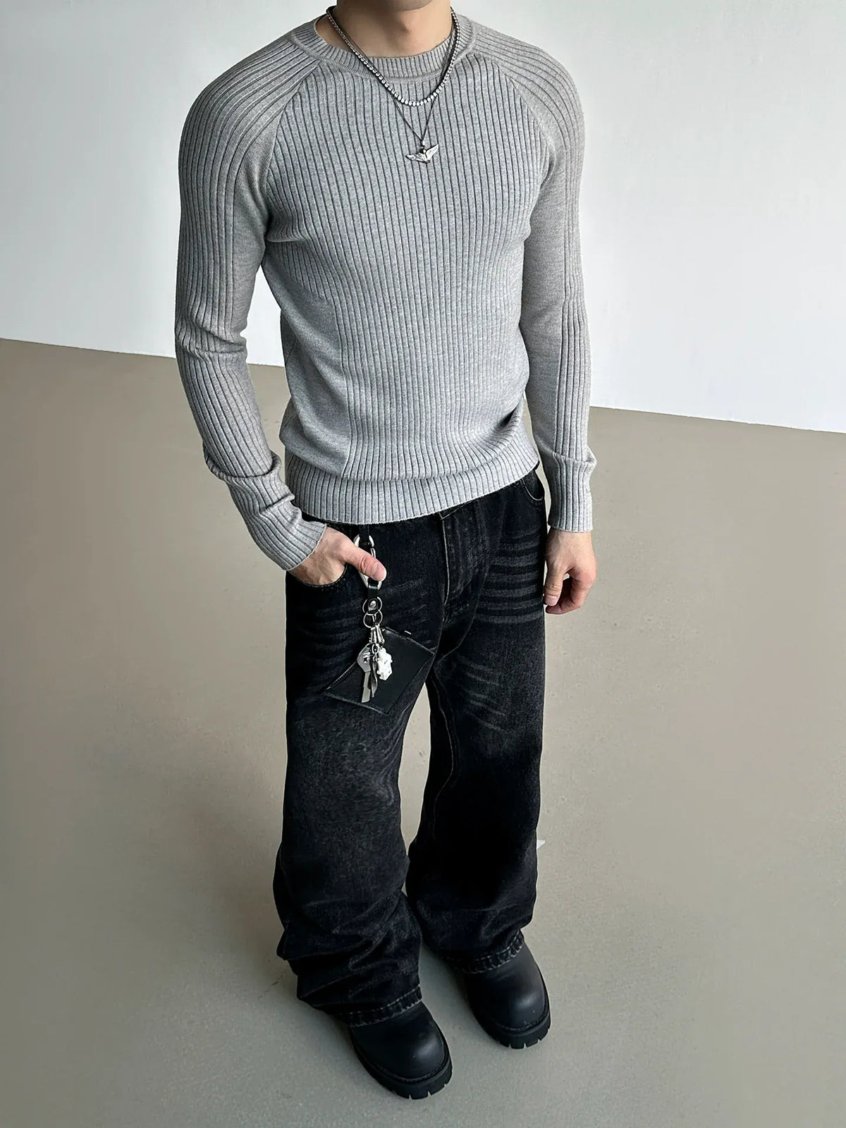 RT No. 50128 KNITWEAR SLIM LONGSLEEVE