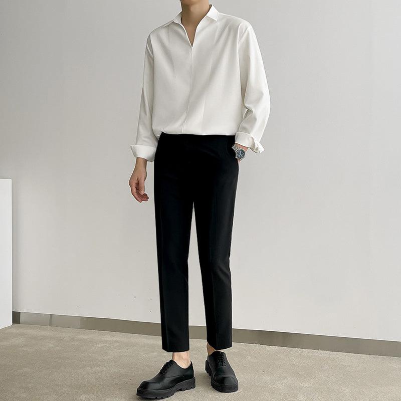 V-NECK COLLAR SHIRT