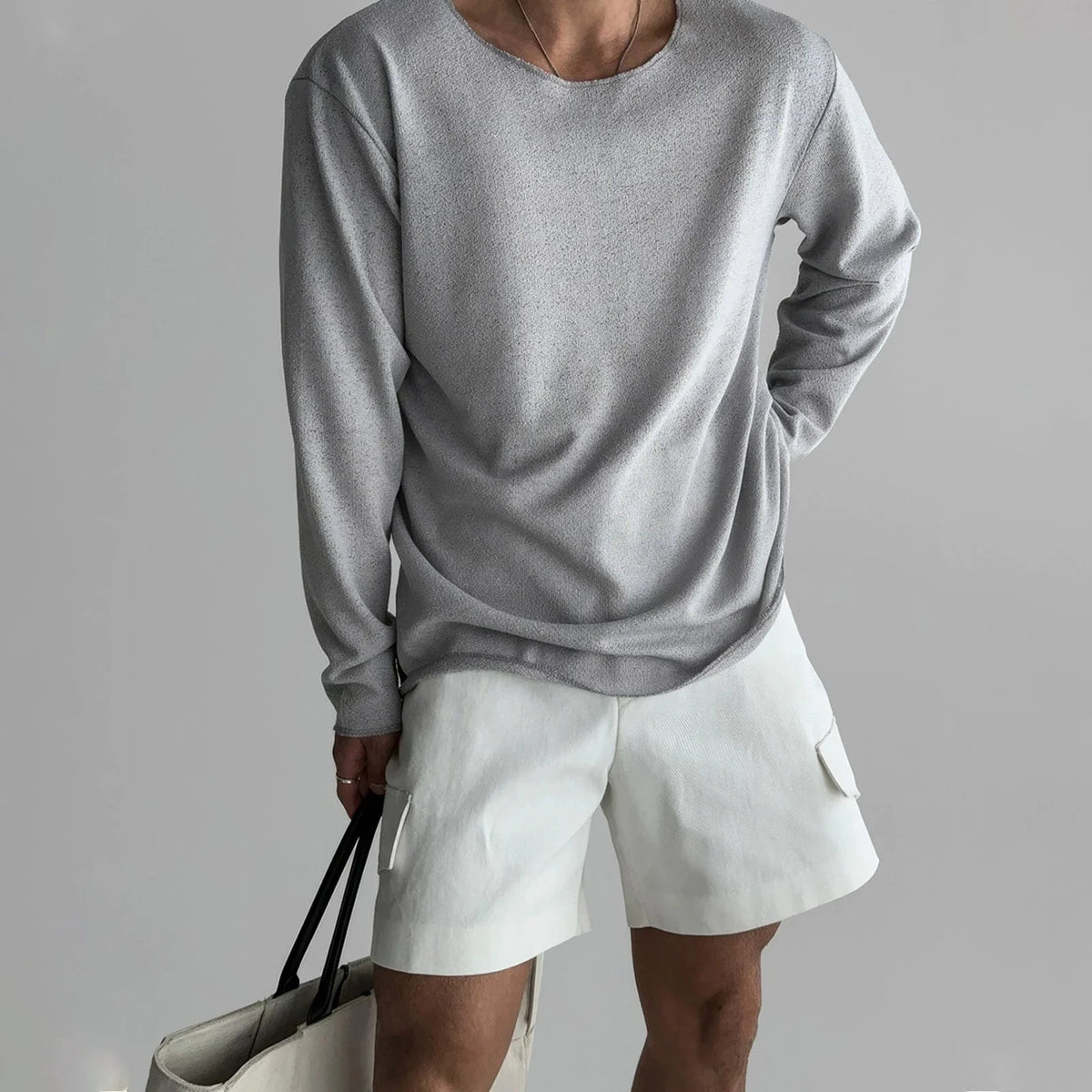 KNIT ROUND NECK PULLOVER LONG SLEEVE