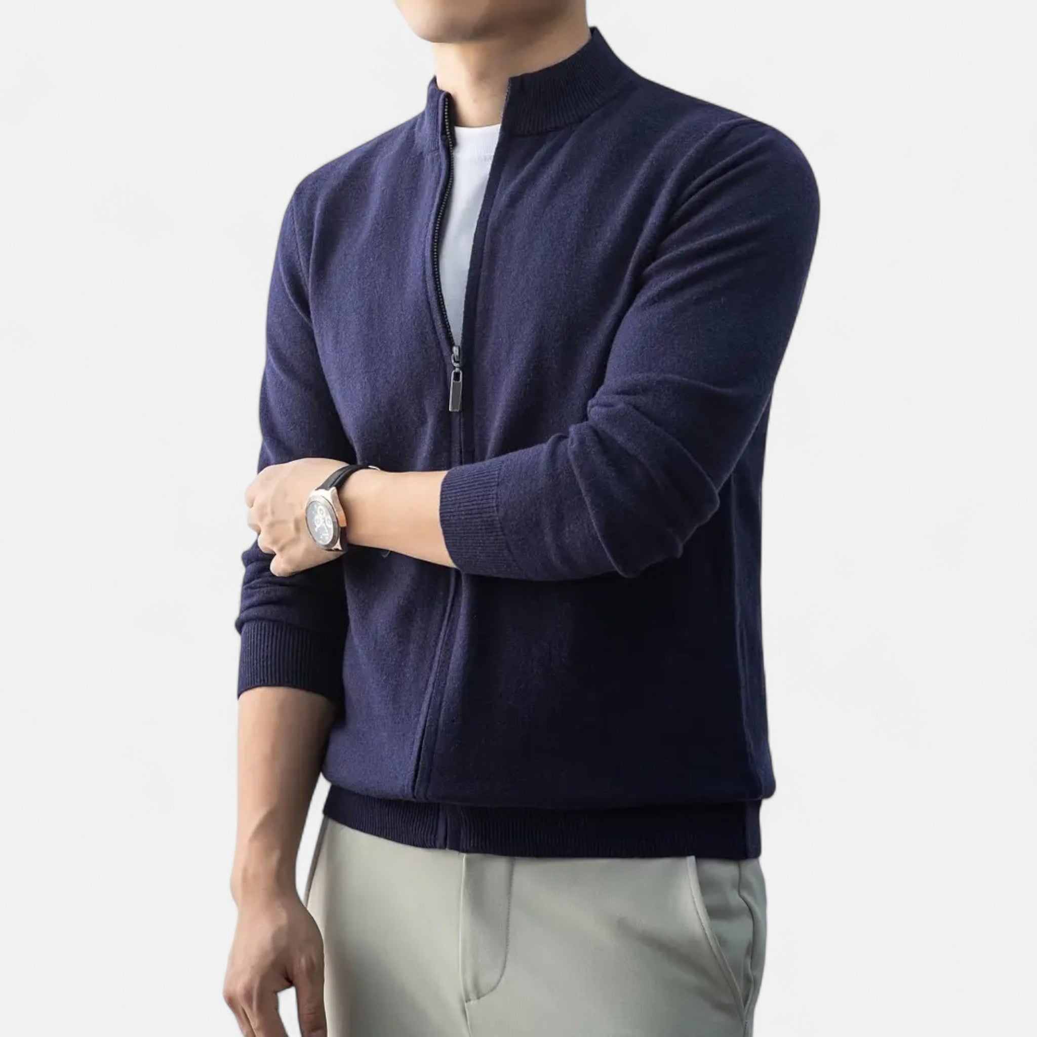 Rocal Outlet | Men's Full Zip Sweater – Heritage Wool Blend