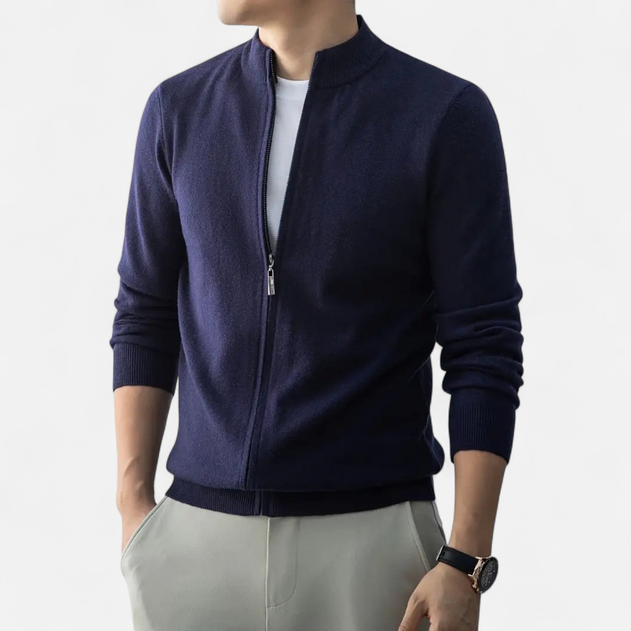 Rocal Outlet | Men's Full Zip Sweater – Heritage Wool Blend