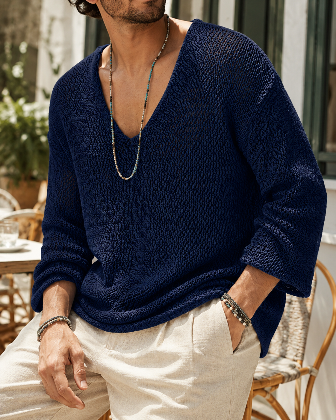 SORRENTO OPEN-KNIT SWEATER
