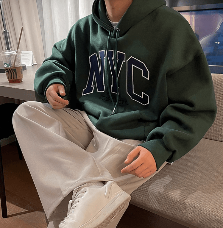 EMBROIDERED NYC PULLOVER HOODIE