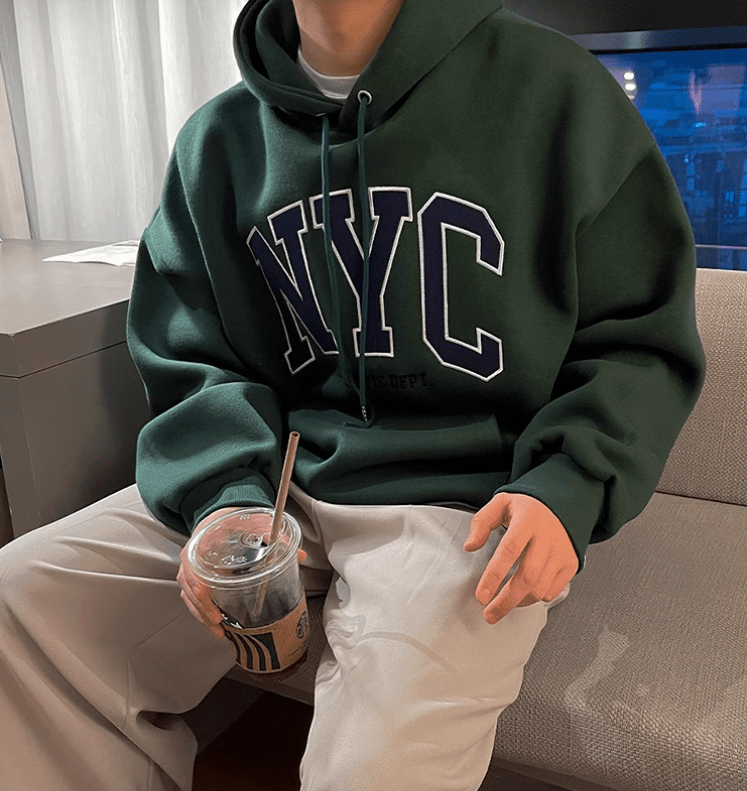 EMBROIDERED NYC PULLOVER HOODIE