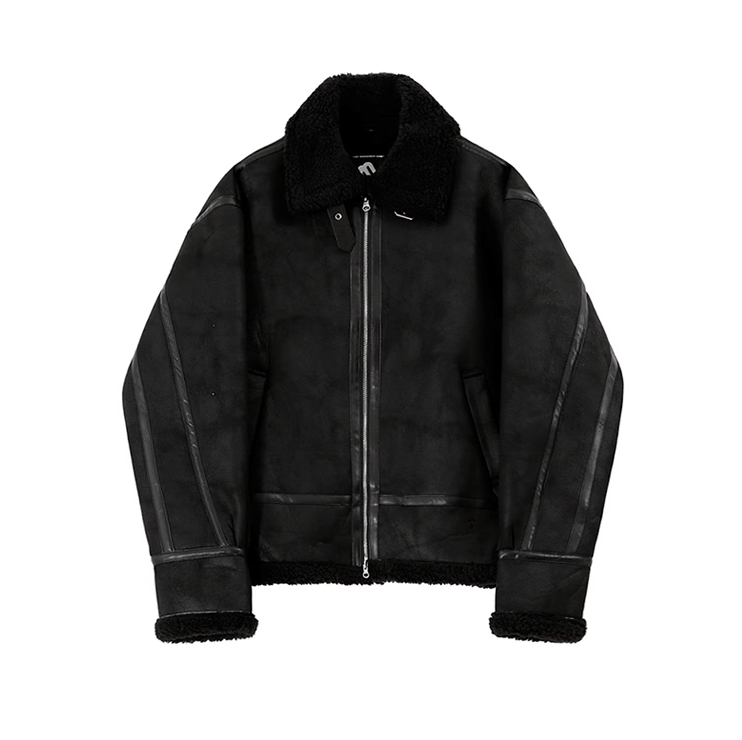 SUEDE MOTORCYCLE LEATHER JACKET
