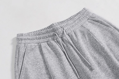 GRAY BUTTON-UP HOODIE & WIDE SWEATPANTS SET