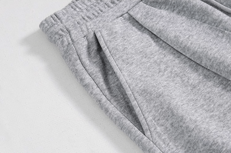 GRAY BUTTON-UP HOODIE & WIDE SWEATPANTS SET