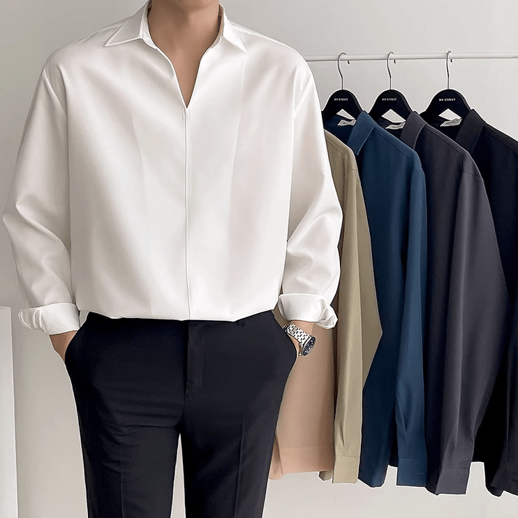 V-NECK COLLAR SHIRT