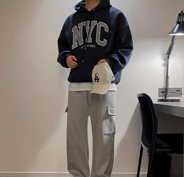 EMBROIDERED NYC PULLOVER HOODIE