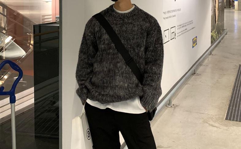 MOHAIR WOOLEN KNITTED SWEATER