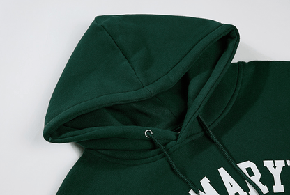 GREEN LETTERED HOODIE