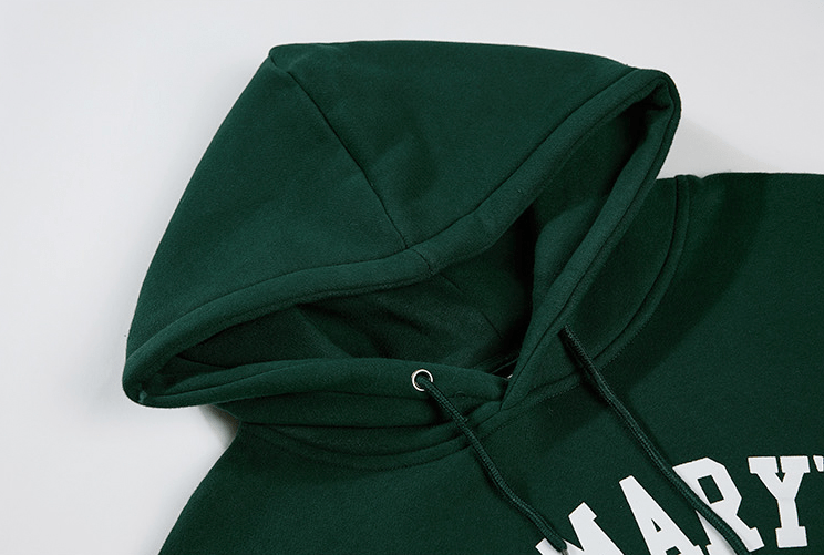 GREEN LETTERED HOODIE