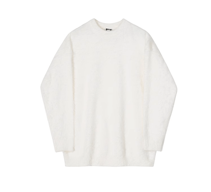 MOHAIR KNITTED ROUND NECK SWEATER