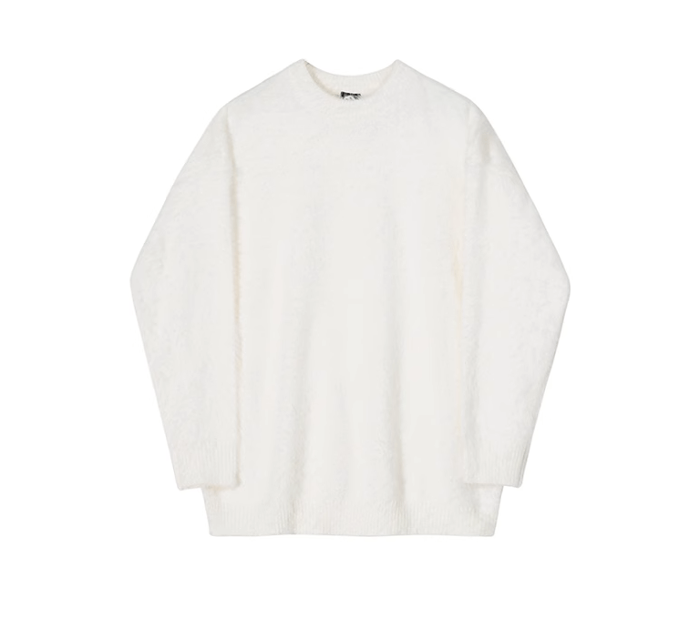MOHAIR KNITTED ROUND NECK SWEATER