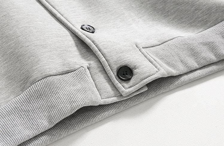 OVERSIZE BUTTON-UP HOODIE JACKET
