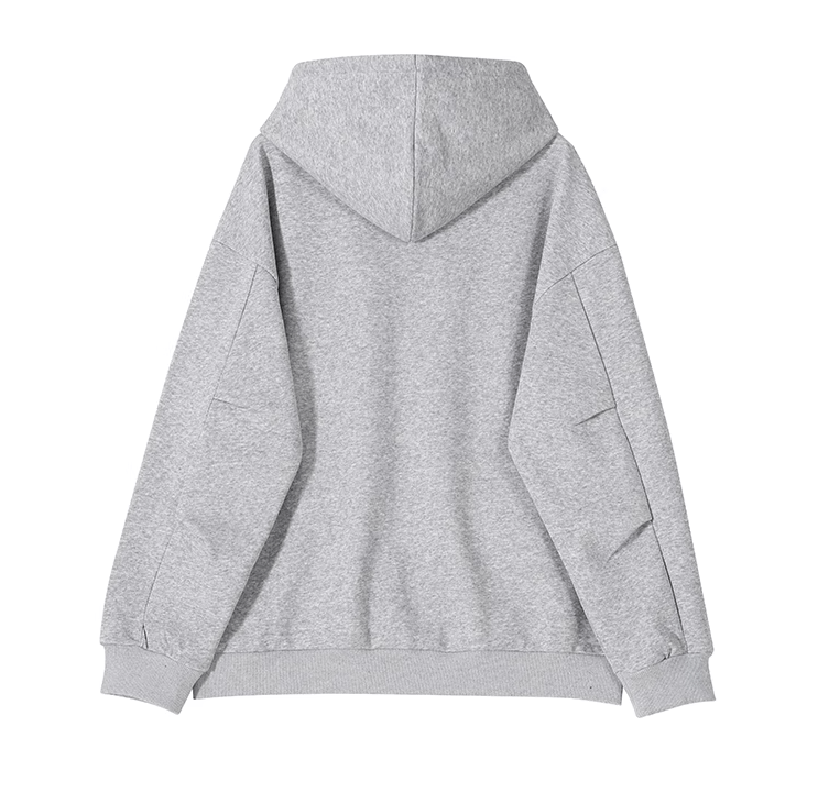 GRAY BUTTON-UP HOODIE & WIDE SWEATPANTS SET
