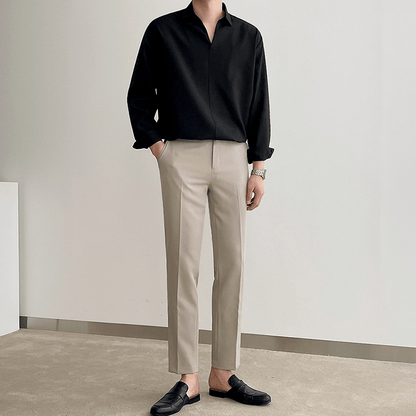 V-NECK COLLAR SHIRT