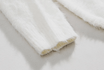 MOHAIR KNITTED ROUND NECK SWEATER