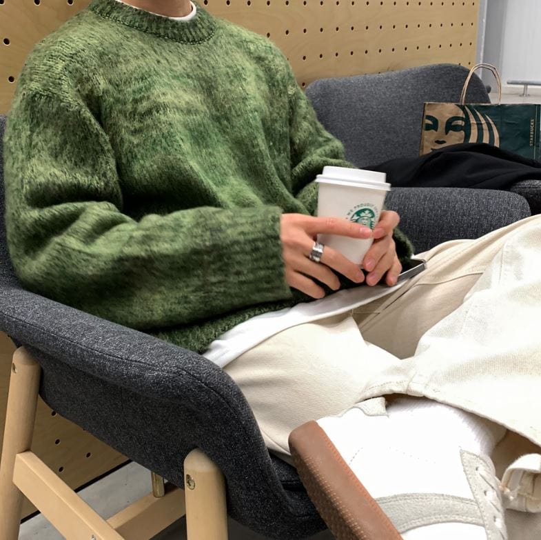 MOHAIR WOOLEN KNITTED SWEATER