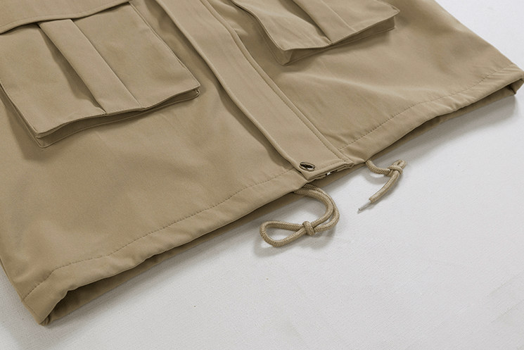 TWO LAYER COLLAR WRIST BELT JACKET