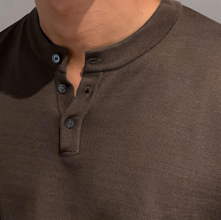 HALF BUTTON SHORT SLEEVE
