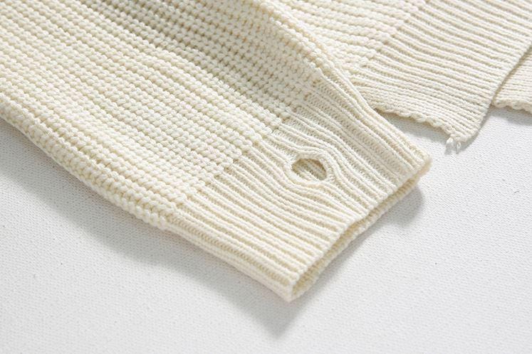KNITTED PULLOVER ROUND NECK SWEATER