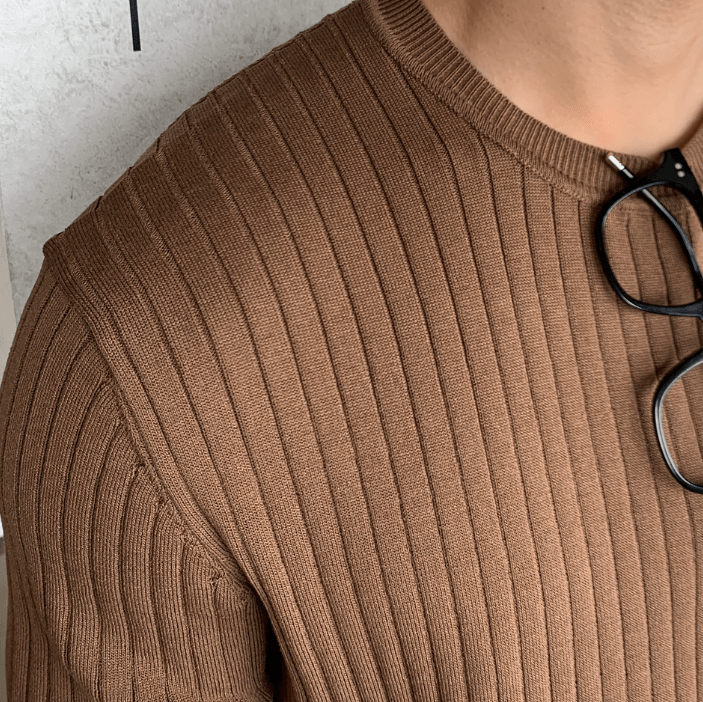 VERTICAL KNIT SHORT SLEEVE SHIRT