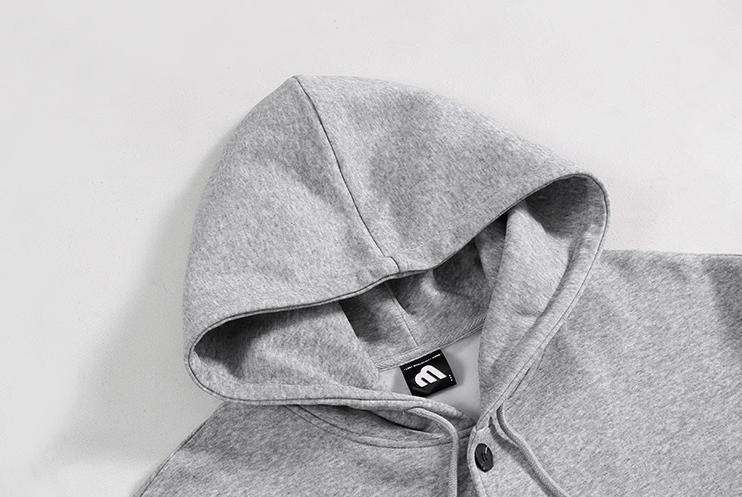 GRAY BUTTON-UP HOODIE & WIDE SWEATPANTS SET