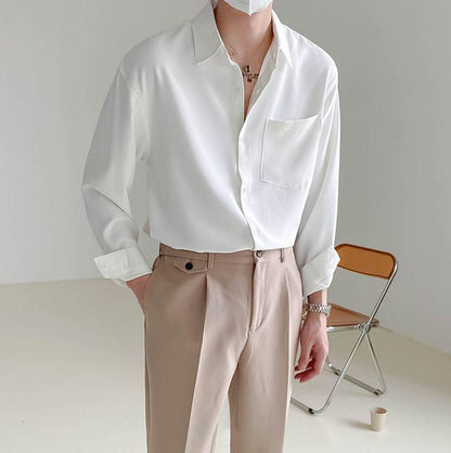 ESSENTIALS BUTTON-UP COLLAR SHIRT