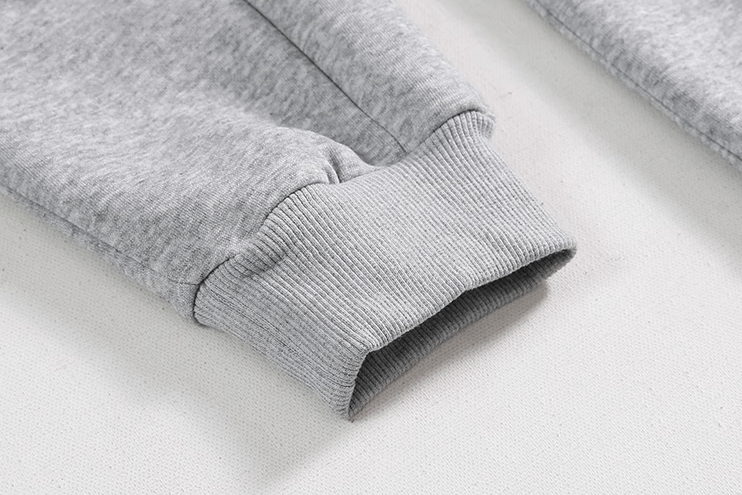 GRAY BUTTON-UP HOODIE & WIDE SWEATPANTS SET