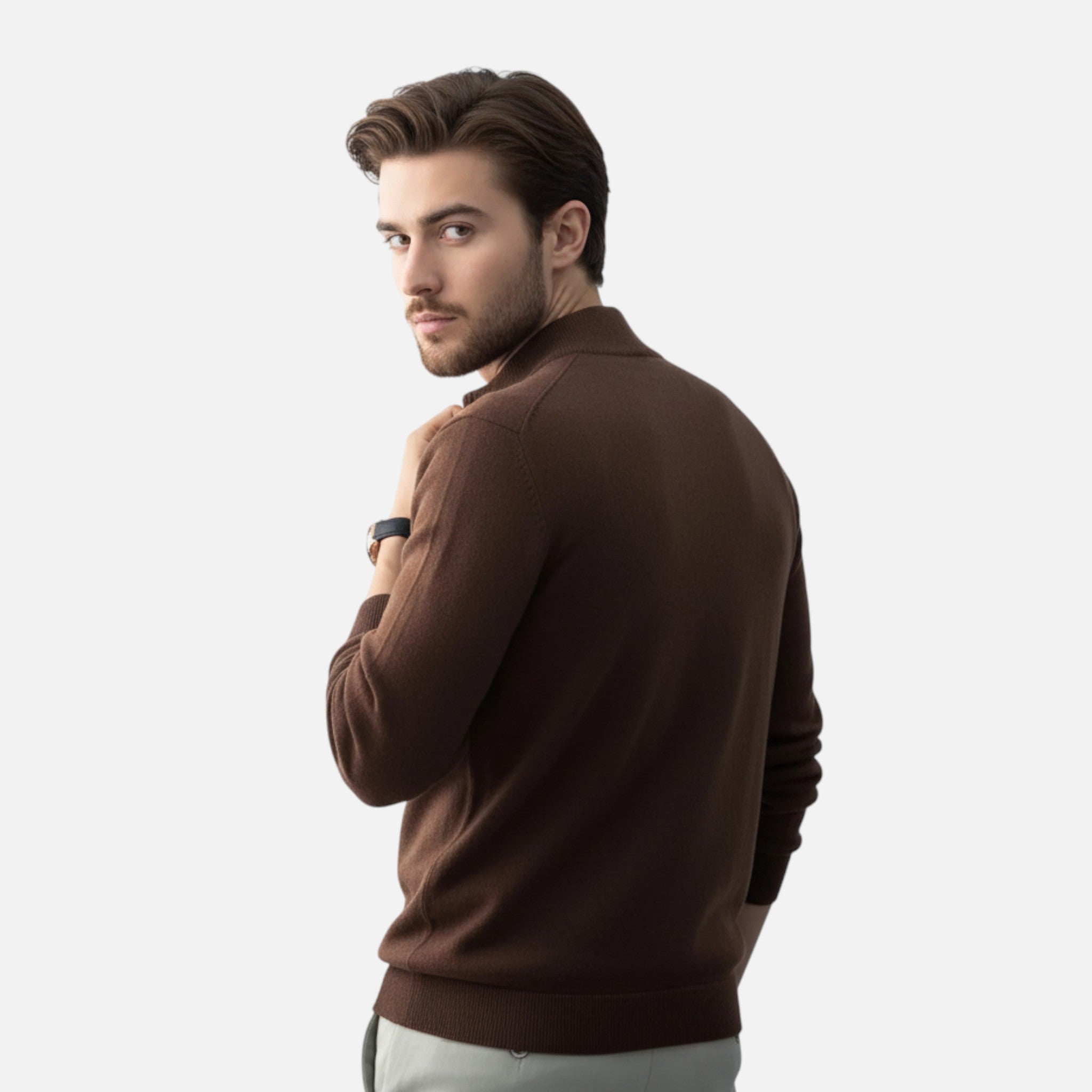 Rocal Outlet | Men's Full Zip Sweater – Heritage Wool Blend