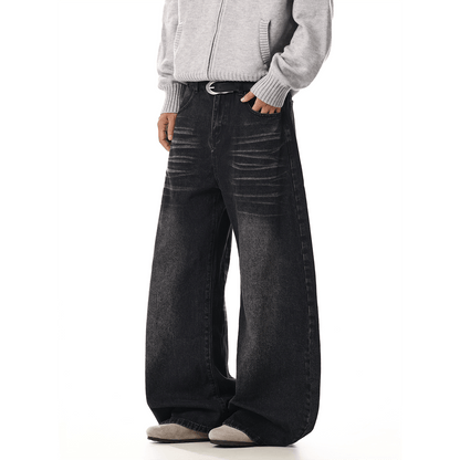 RT No. 33002 WHISKER WASH SCIMITAR DENIM JEANS