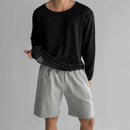 KNIT ROUND NECK PULLOVER LONG SLEEVE