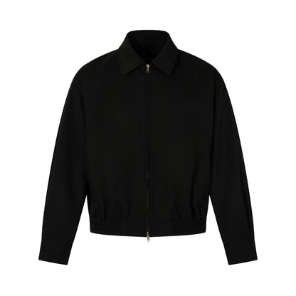 RT No. 40765 KUKI SILHOUETTE CROPPED ZIPPER JACKET