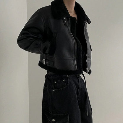 SUEDE MOTORCYCLE LEATHER JACKET