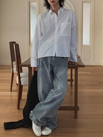 RT No. 25003 WHITE BUTTON-UP SHIRT