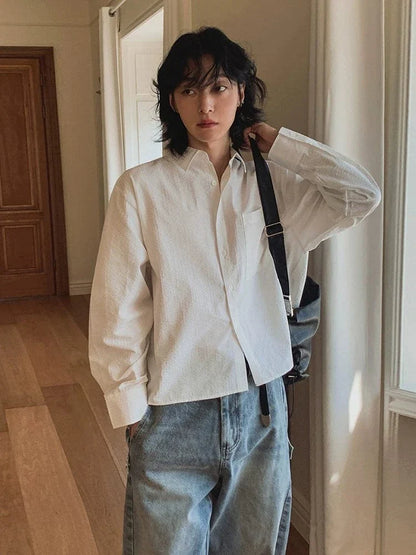 RT No. 25003 WHITE BUTTON-UP SHIRT
