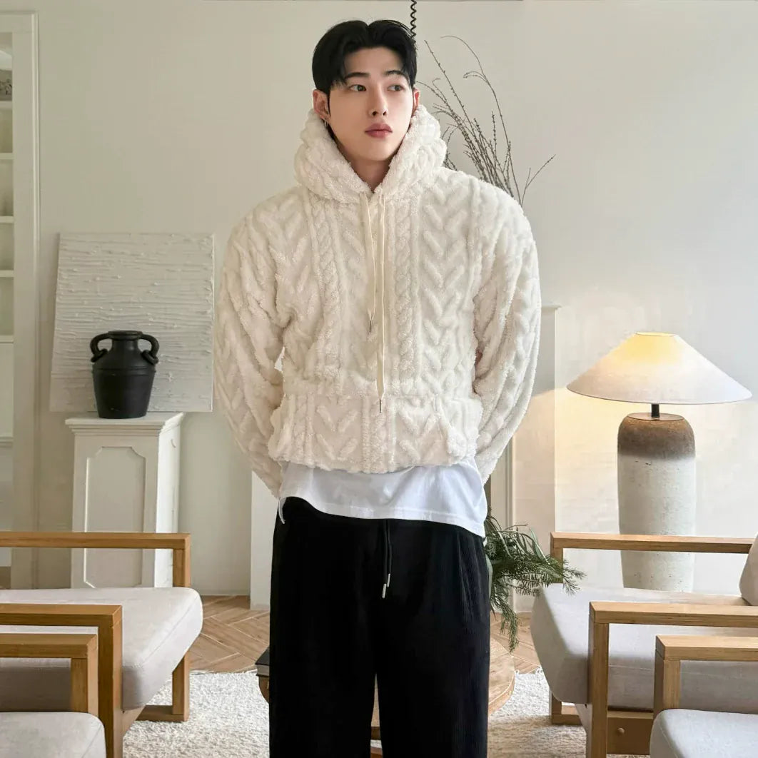 RT No. 42105 KNITWEAR TWIST PULLOVER HOODIE