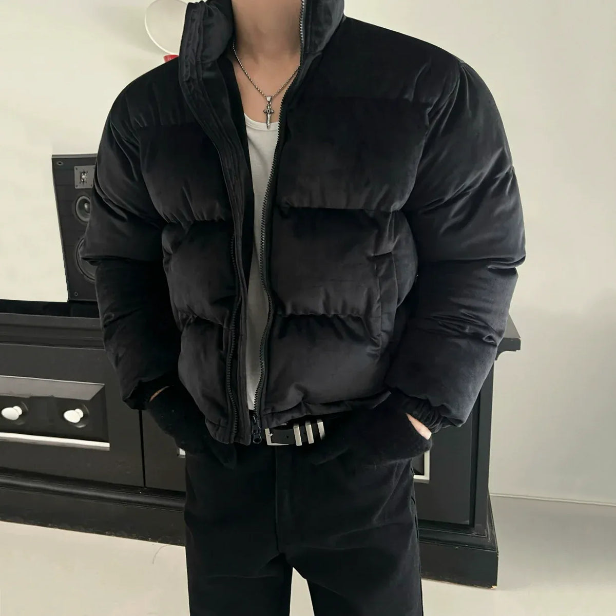 RT No. 42106 STAND COLLAR PUFFER JACKET