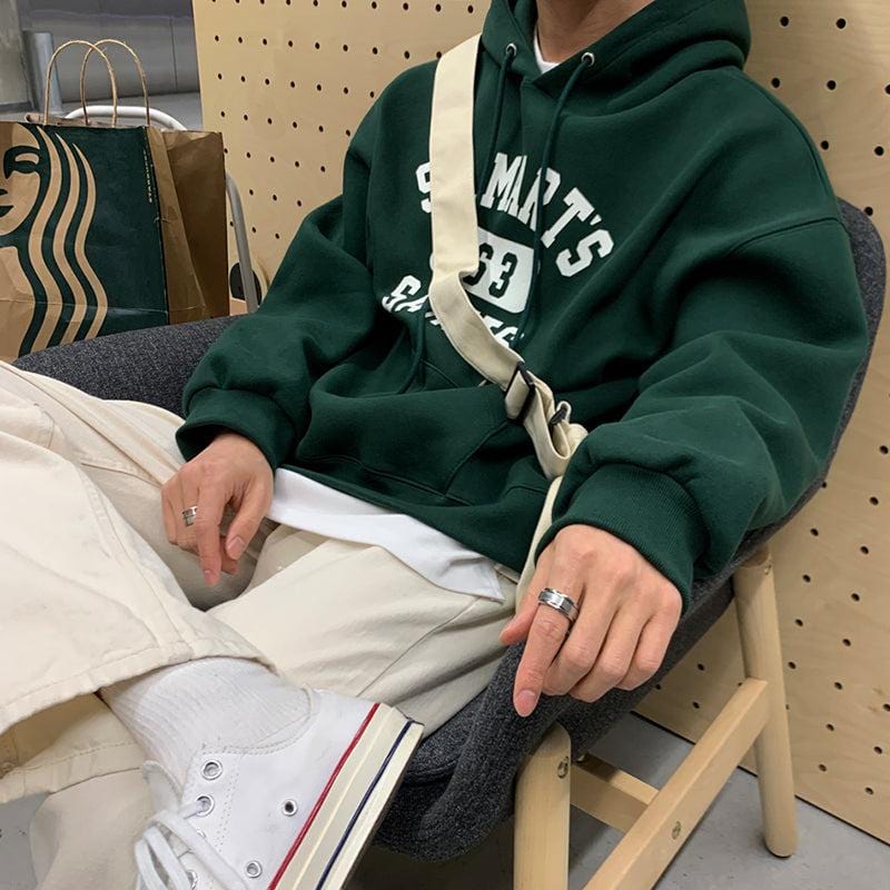 GREEN LETTERED HOODIE